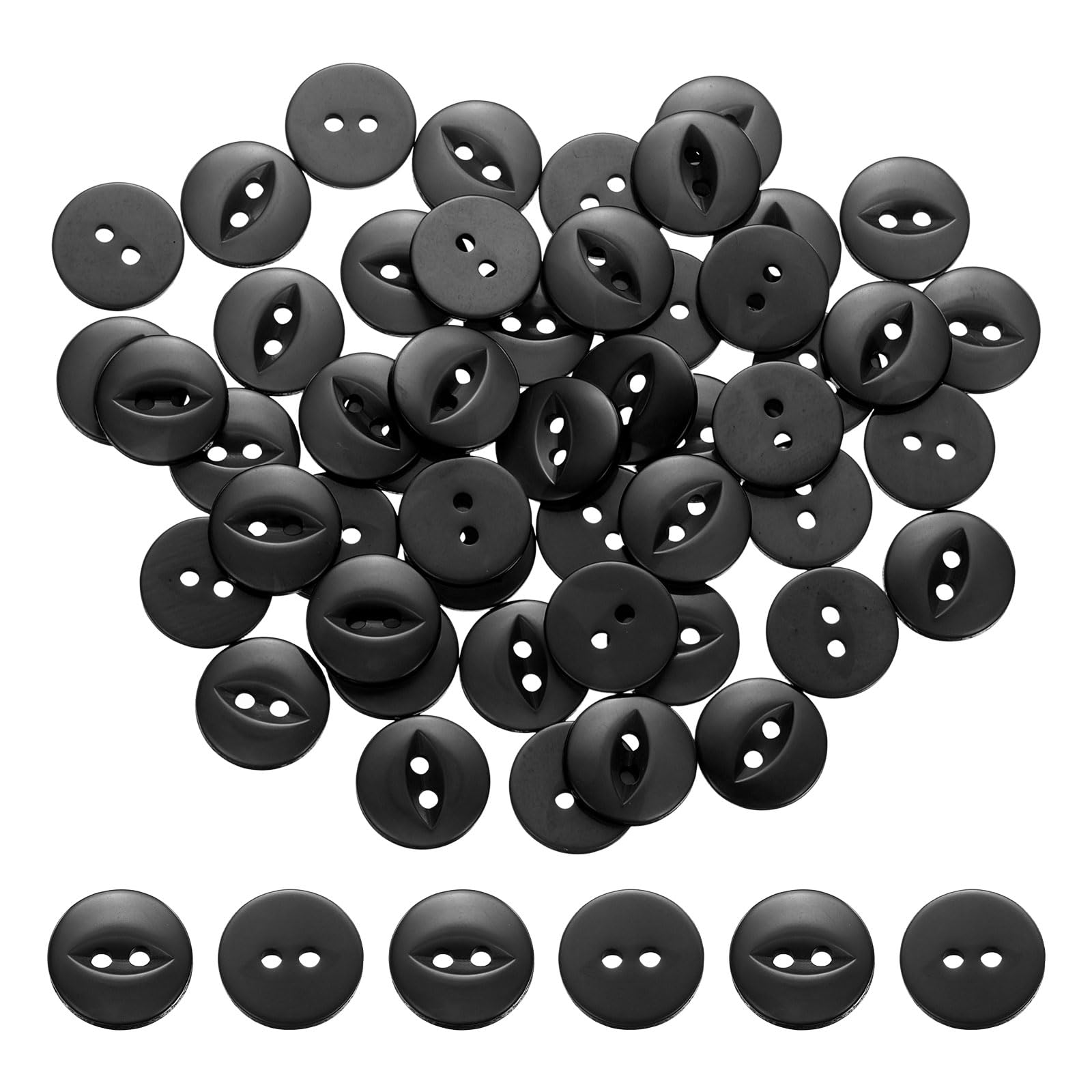 Boutons ronds à coudre 15mm en résine lot de 50 pour remplacer facilement vos boutons perdus