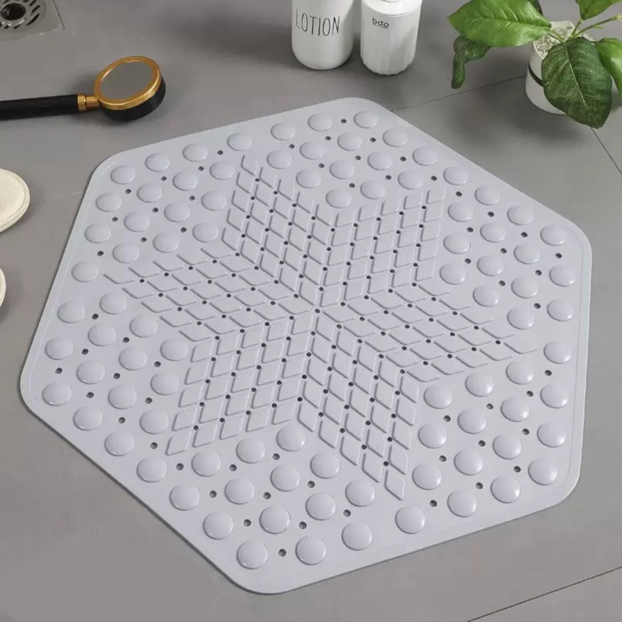 Non Slip Bath Mat with Stage-Inspired Design - Thick Absorbent Bathroom Floor Mat, Anti Slip Shower Mat for Inside Shower, Bathroom Decor 26
