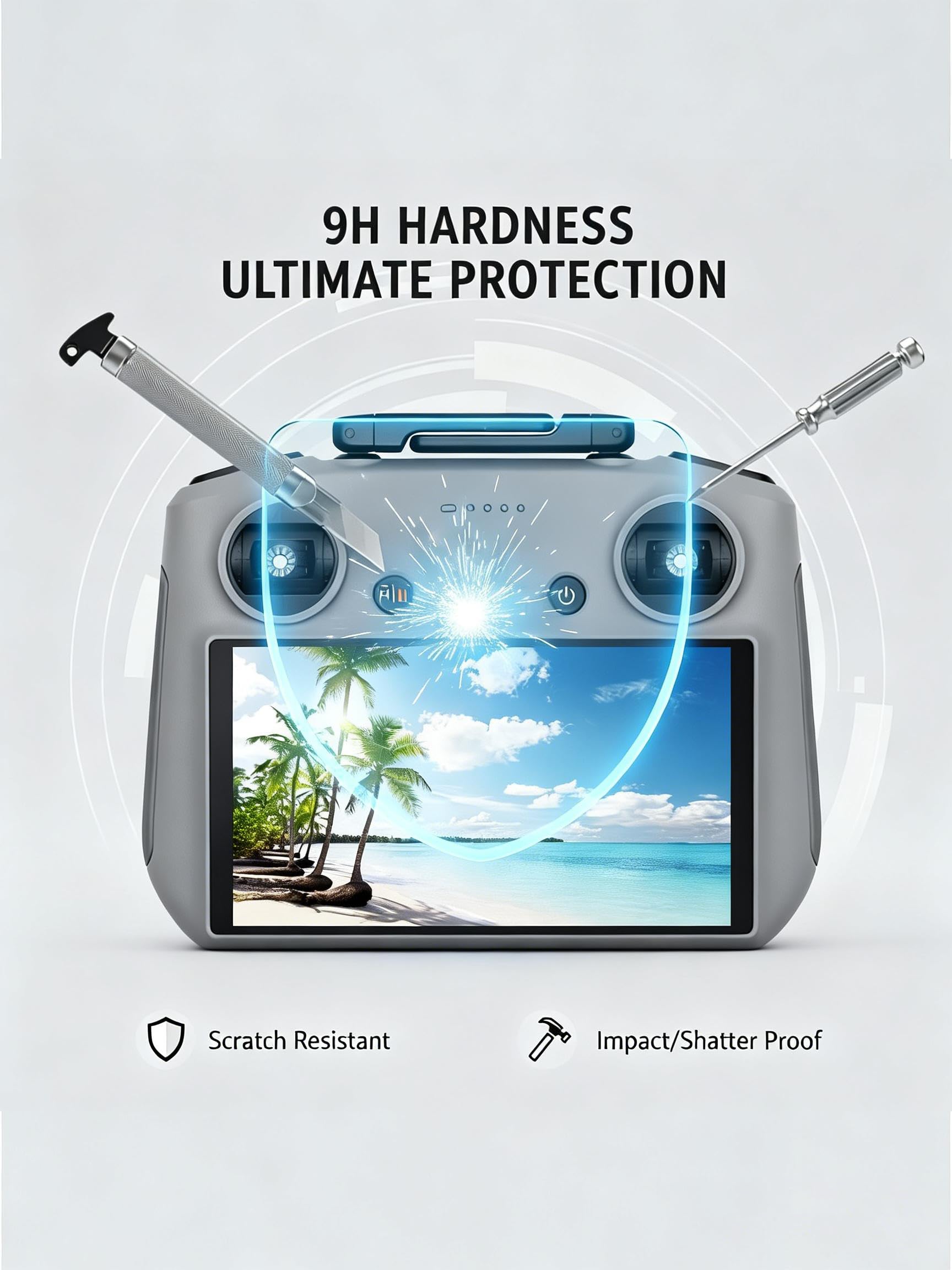 Film Protecteur Écran DJI Mini 4 Pro / Mini 3 Pro / RC 2 / RC – 2 Pièces Anti-Rayures HD Sans Bulles