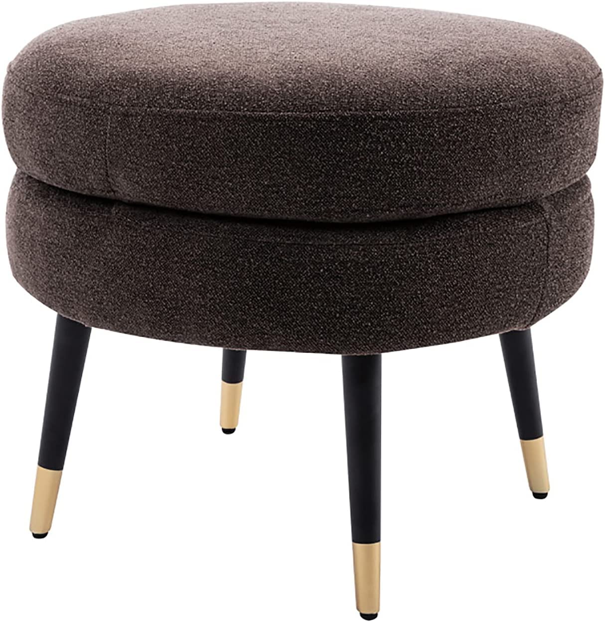 Tabouret de canapé confortable au rembourrage épais et finitions dorées