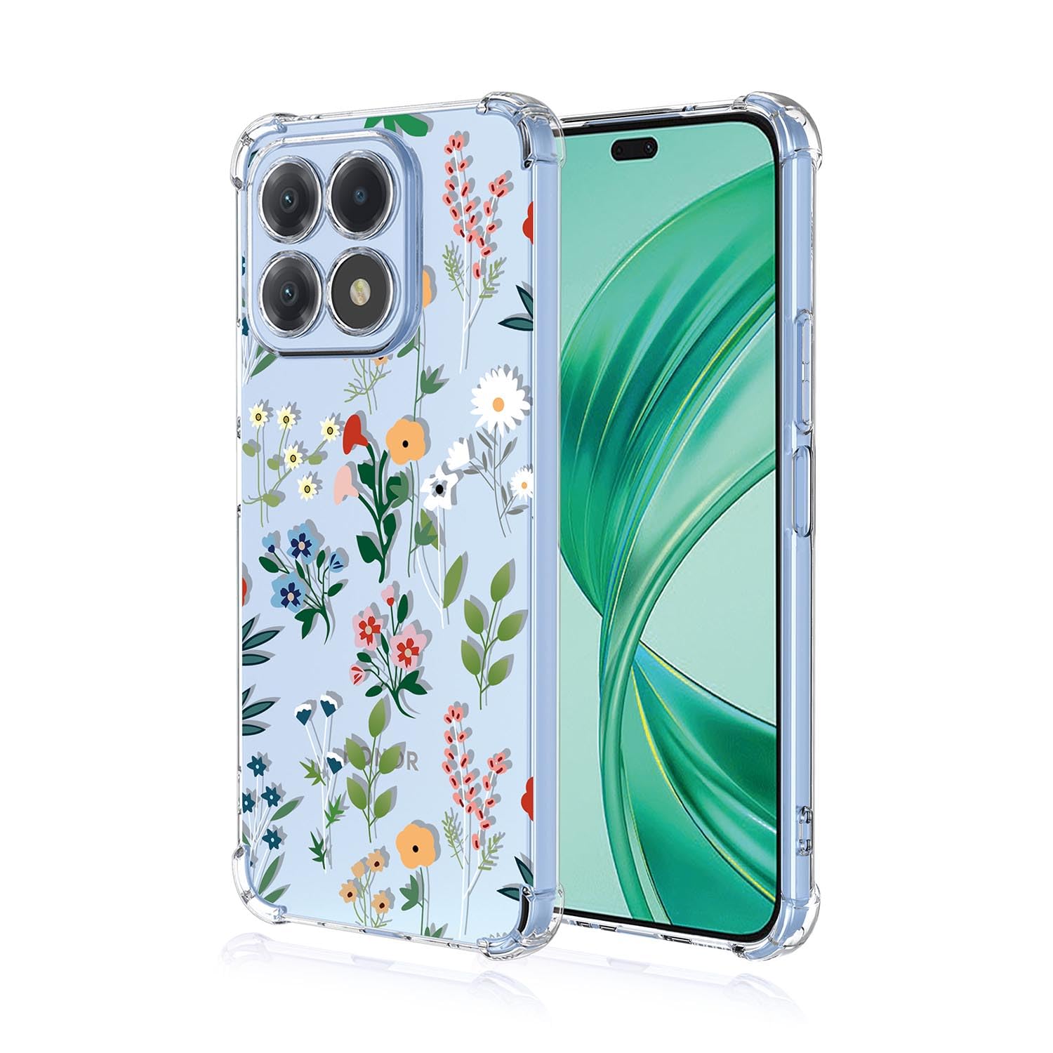 ILING Coque Pour Sony Xperia 10 VI, Très Mince Élégante Fleurs Et