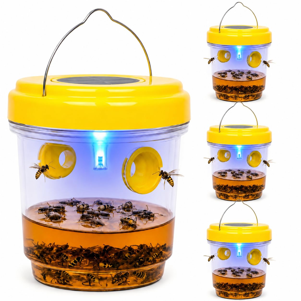 Photo 1 of 4 Pack 2026 New Upgrade Wasp Trap Outdoor Hanging, Yellow Jacket Traps, Bee Traps Outdoor Hanging, Carpenter Bee Traps for Outside, Hornet Traps (4)