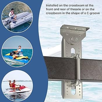 ジェットスキーのトレーラーにランチャーのホイールを固定するブラケット ジェットスキーのトレーラーにランチャーのホイールを固定する