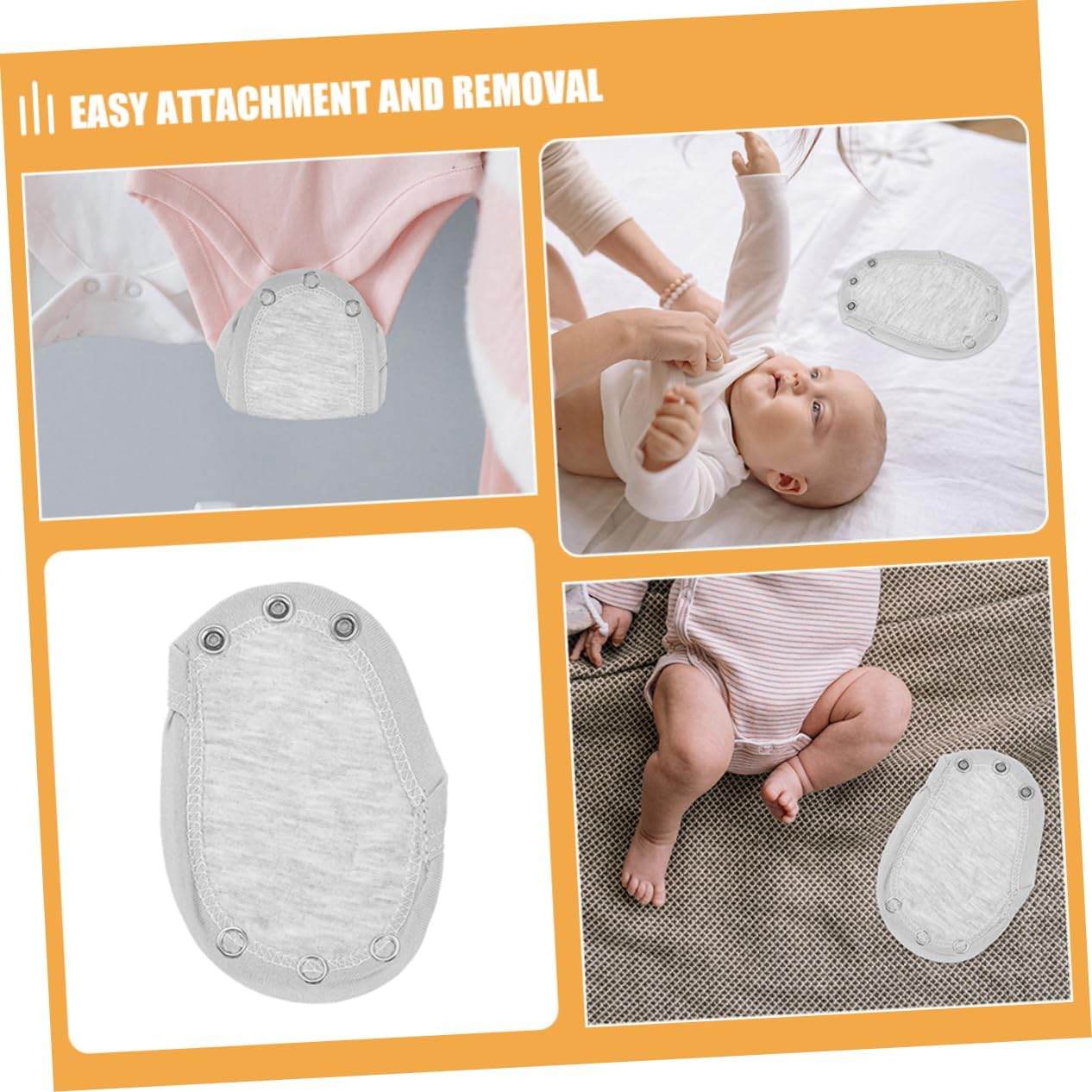 Garneck 10pcs Baby Bodysuit Extenders for Boys and Girls Double Layer Cotton Snap Extensions for Jumpsuits Adjustable Crotch Length for Comfortable Wear for Diaper Changes