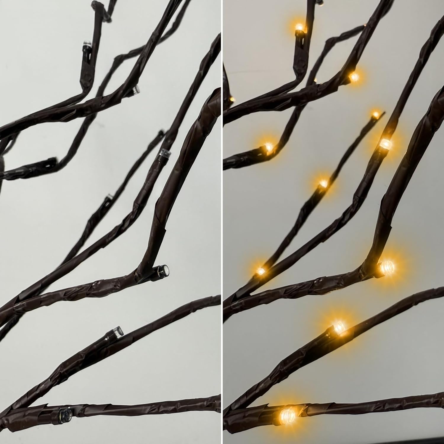 4Ft 176 Lights LED Star Light Tree, Light Up Twig Tree for Home Festival, Lighted Birch Trees with 8 Twinkle Modes, Timer for Party Christmas, Halloween, Indoor and Outdoor Decor