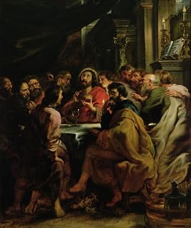 EAGBJTPTM Famous Pictures Printed Canvas Pictures the Last Supper by Peter Paul Rubens Modern Print for Home Decor 60x90cm