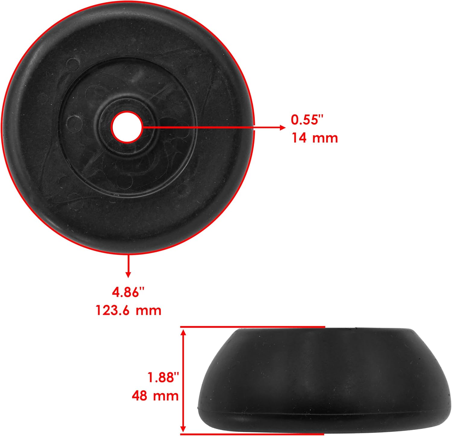 Caltric 42" Deck Wheels with Bolts Compatible with Husqvarna Compatible with AYP 532165746 165746 917532165746
