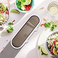 Vista 3 de Hemoton Cajones de almacenamiento, 2 bandejas de cubiertos con tapas, caja de almacenamiento de cubiertos de plástico, organizador de cajones