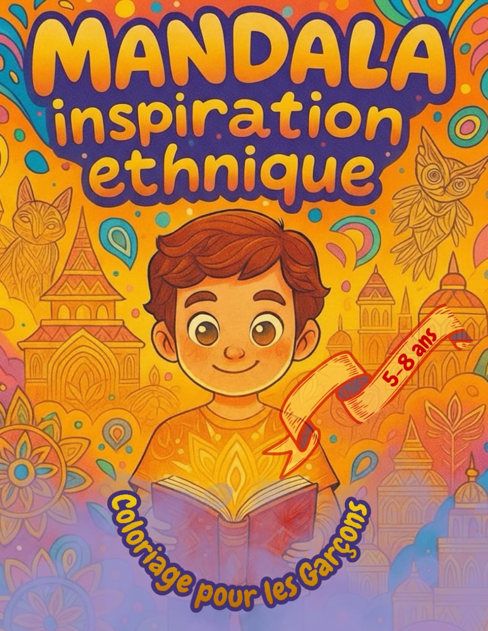 Mandala Inspiration Ethnique: Livre de coloriage enfants, mandalas à colorier, découverte, coloriage grand format, activités créatives enfants 5 ans