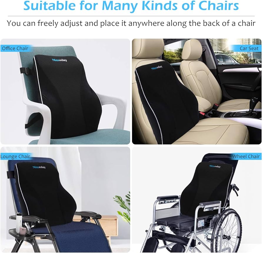 Amazon.co.jp: Niceeday 腰椎サポート クッション オフィスチェア用 車 Amazon.co.jp: Niceeday 腰椎サポート クッション オフィスチェア用 車