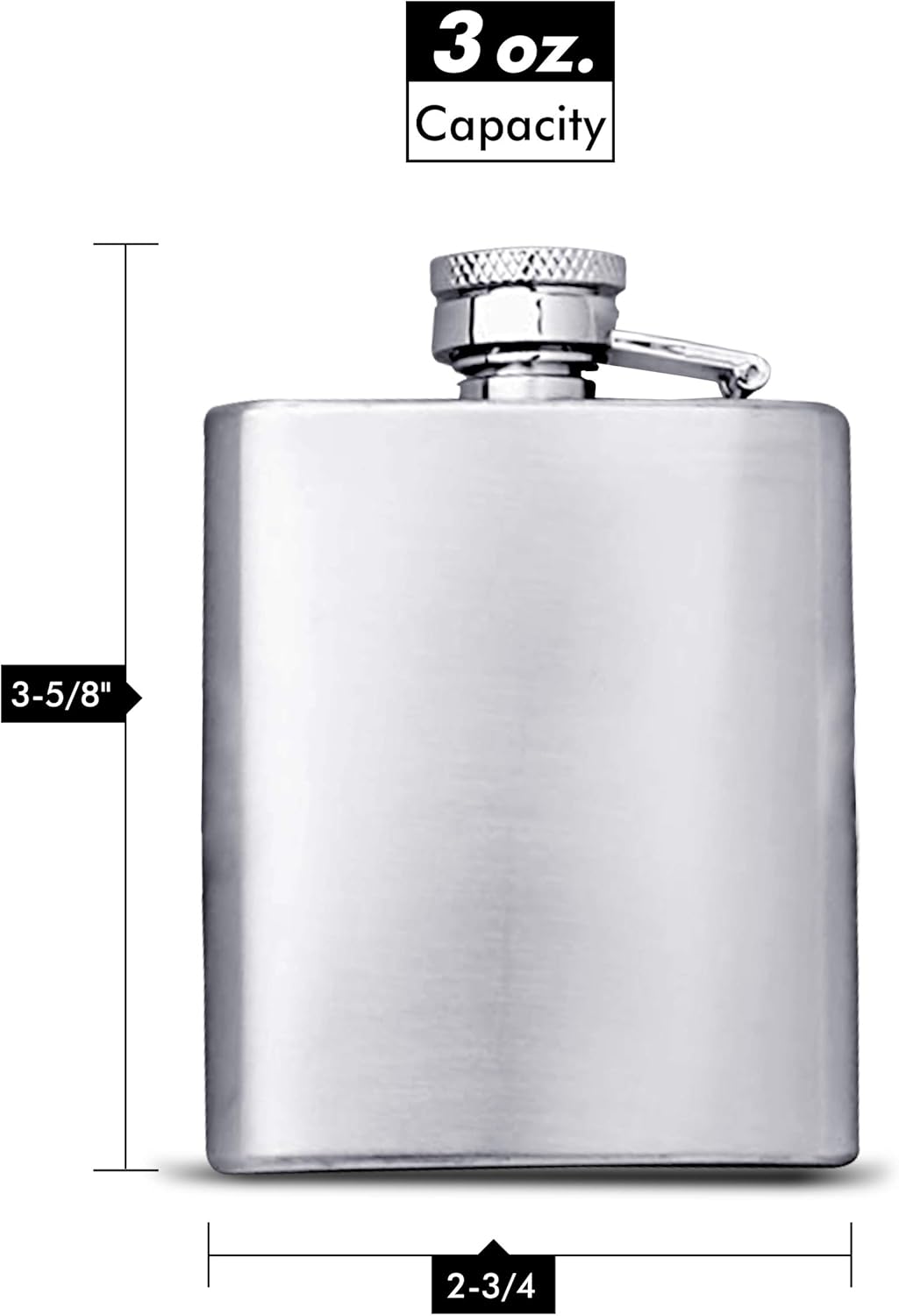 3 Piece Flask Set - Red Garter Belt, 3 oz Flask and Funnel - Front Engravable for Personalized Gift - Stainless Steel, Screw-On Cap, Leakproof - Gift Box Included
