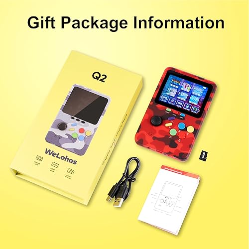 Miniatura 8 de WeLohas Consola de juegos retro, emulador clásico de 10, más de 10000 videojuegos divertidos precargados, juegos electrónicos 3D, tarjeta TF de 64