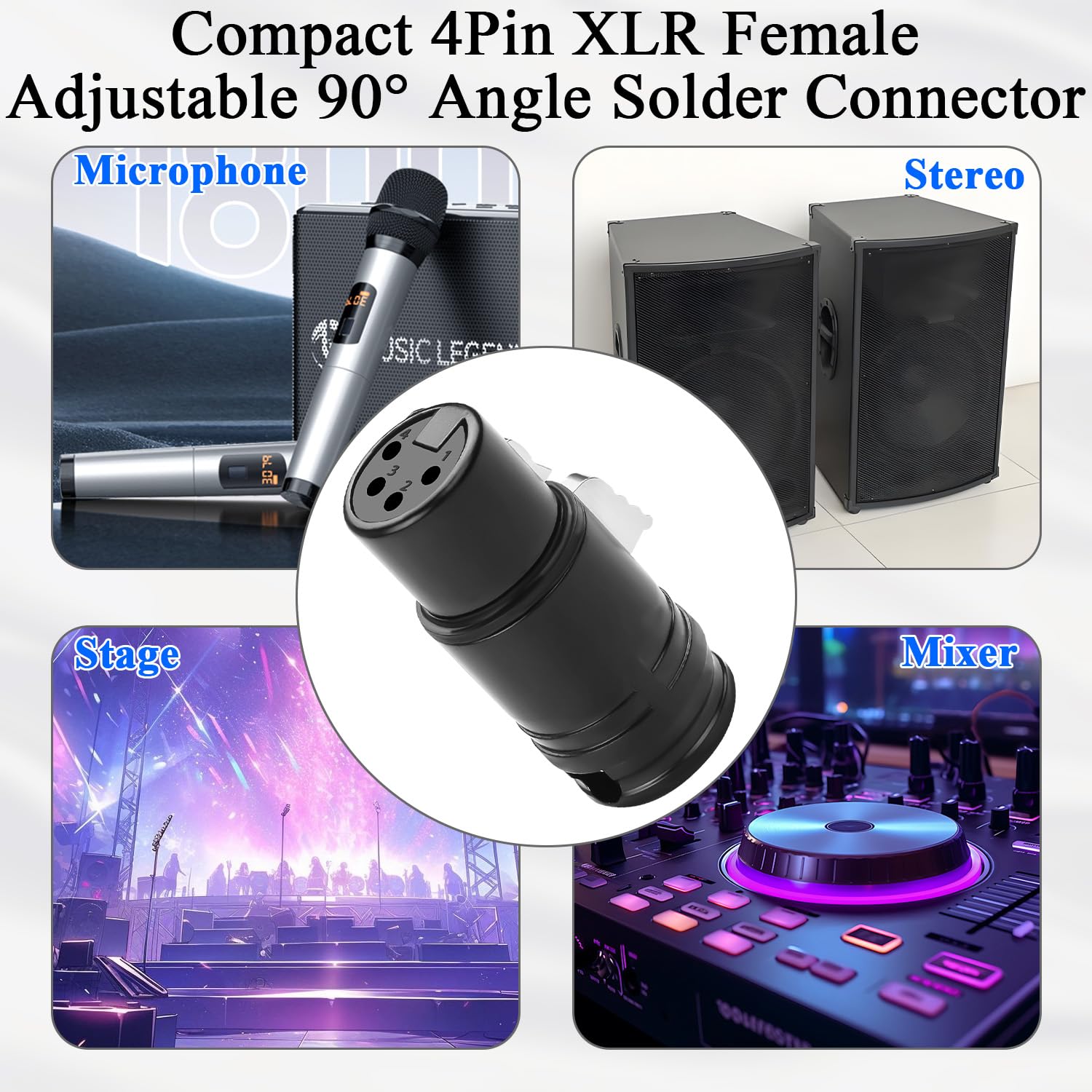QIANRENON Mini adaptateur XLR à souder coudé à 90 ° - Pour