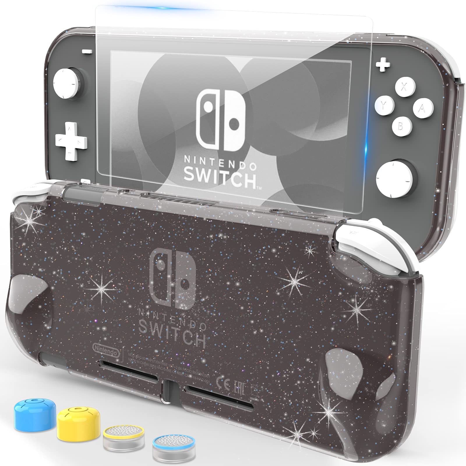 Nintendo Switch Lite グレー 未使用ガラスフィルム付 Nintendo Switch LITE グレー 液晶フィルム、ケース、カバー付