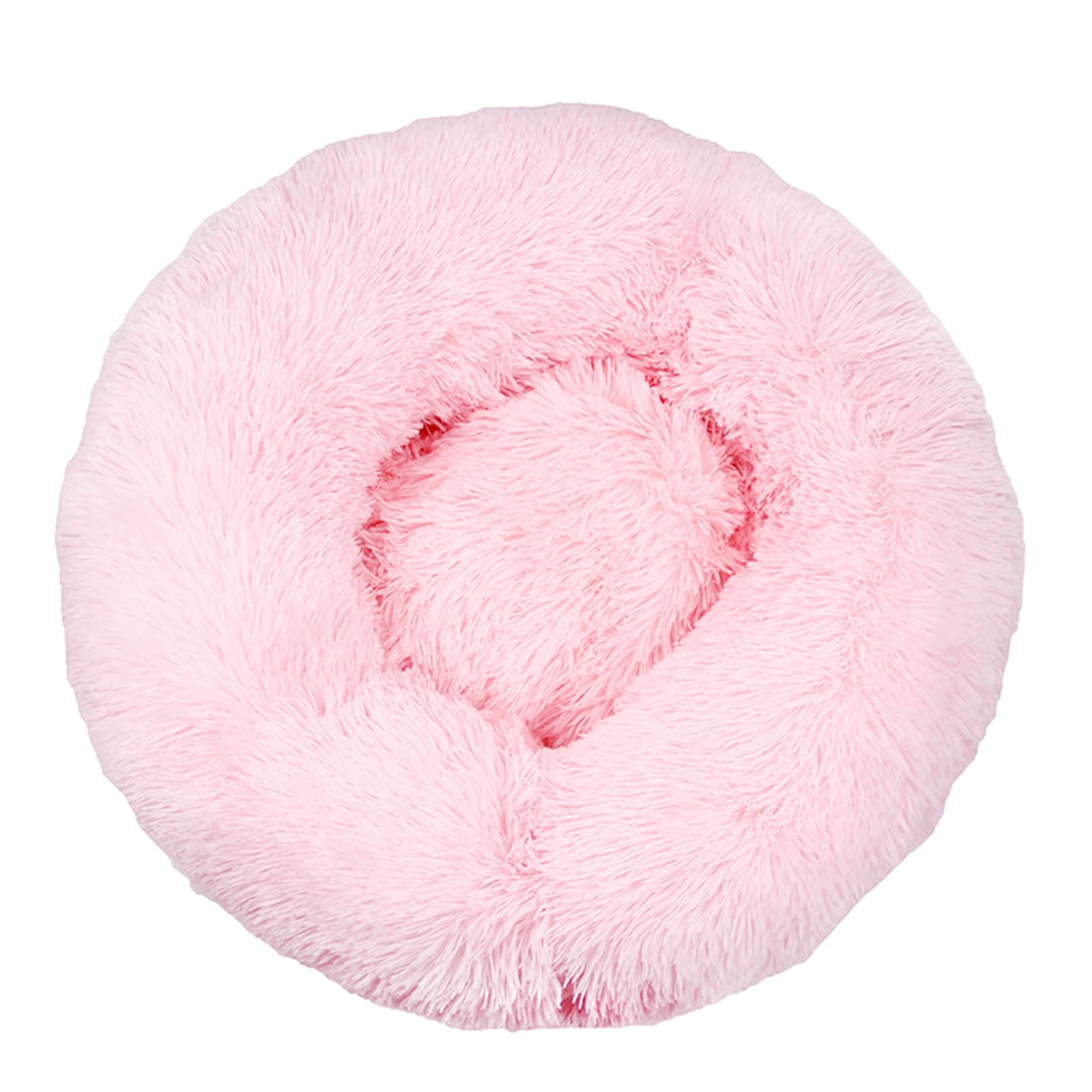 DOTBUY-SHOP Large Dog Bed Washable, Soft Comfy Cat Bed Felt Donut Dog Bed, Warm Pet Bed for autumn and winter, Orthopedic Dog Beds Gift for Medium Cats and Dogs (100 cm,Pink)