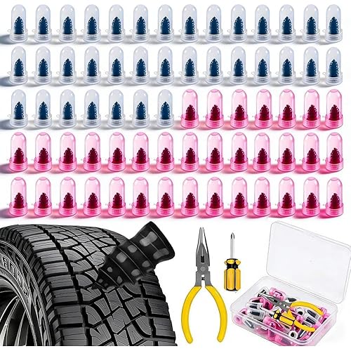 70 PCS Tire Repair Rubber Nail for Super SOCO TC Max, Wear Resistance Spiral Rubber Screws Fast Self-Service Tool Tire Puncture Repair