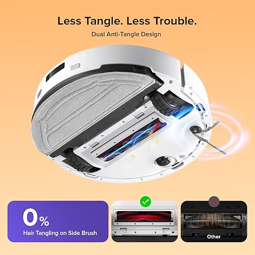 Miniatura 3 de roborock Robot aspirador y trapeador Q10 S5, succión HyperForce de 10000 Pa, sistema doble antienredos, trapeador de elevación automática, evita