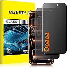 2 Pieces Matte Privacy Screen Protector for iPhone 17 Pro Max 6.9 Inches, Anti-Fingerprint and Anti-Glare Anti Warning Privacy Tempered Glass Total Coverage, 9H Hardness