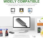 2TB External Solid State Drive SSD Type-C/USB 3.1 Ultra-Slim Portable SSD Hard Drive 2000GB Compatible with Desktop,Notebook (2TB, Silver)