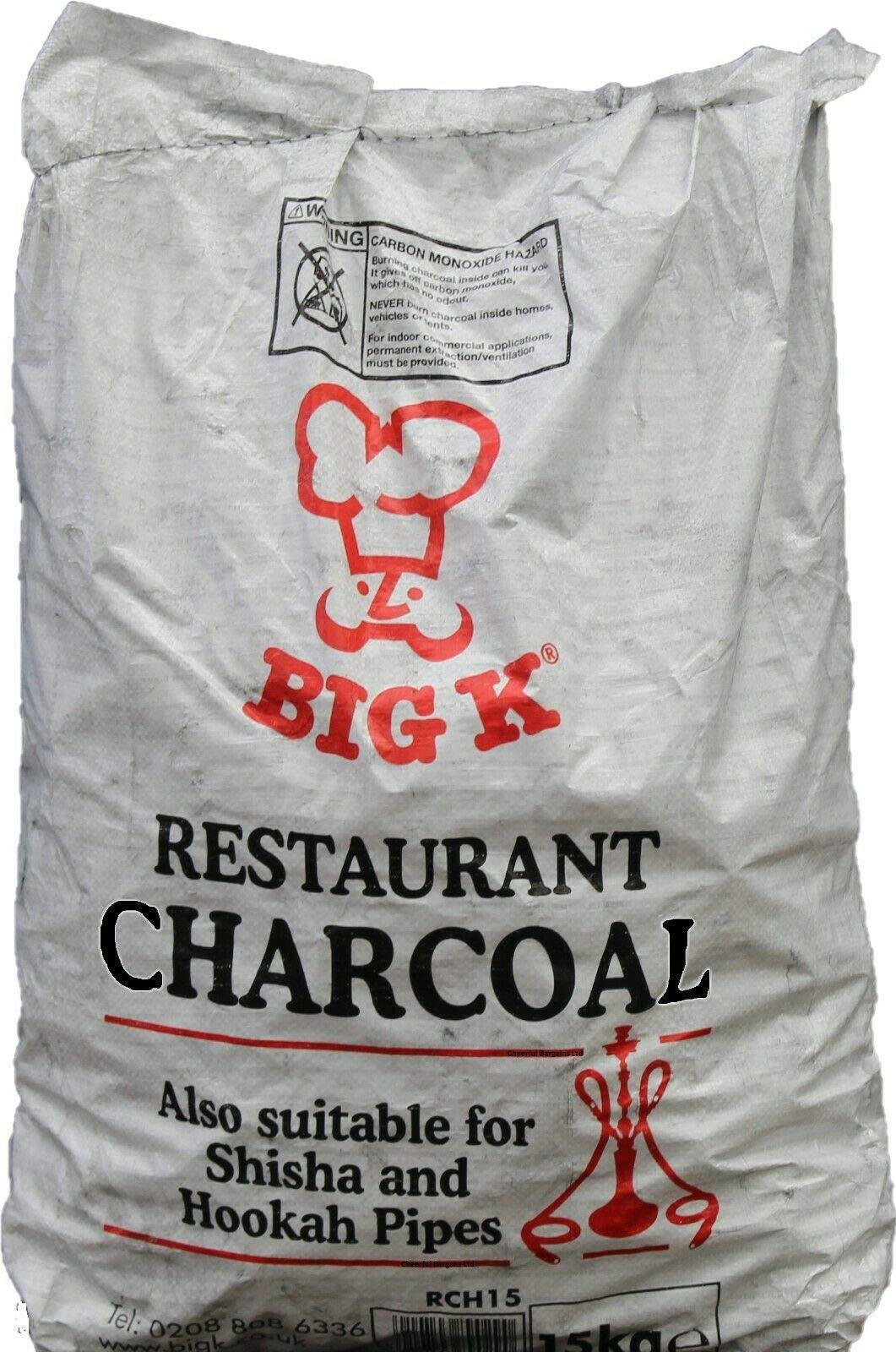 BigK Restaurant Grade Lumpwood BBQ Charcoal 100% Marabu Char Coal 15KG