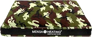 MENSA HEATING - NATES – Cojín eléctrico original – Tecnología de calefacción por infrarrojos – Incluye batería externa de 10000 mAh – 3/6 horas de calor – 40 x 40 cm – Color azul marino (camuflaje)