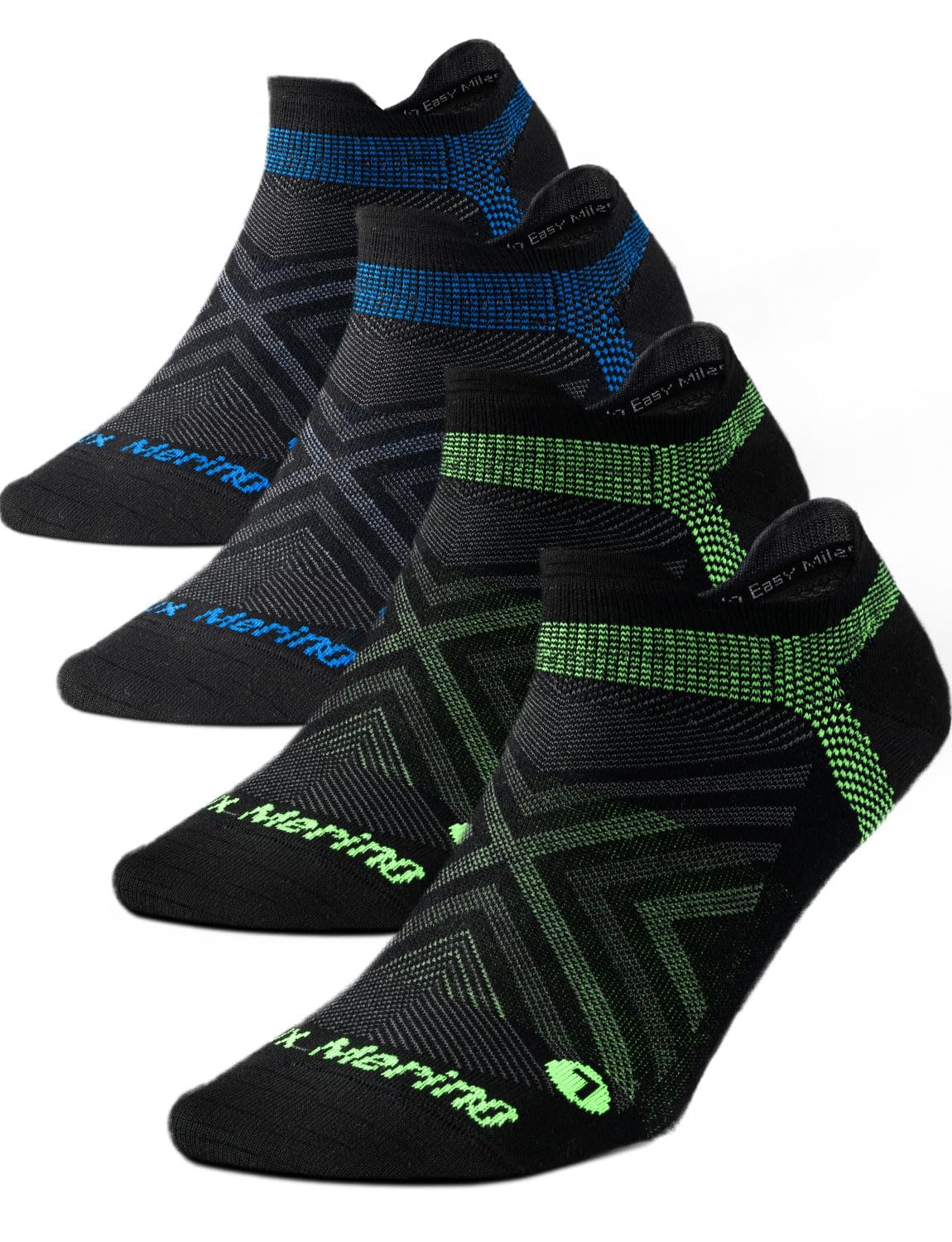 Juclise Merinowolle dünne Kurz Laufsocken Sneaker Kompressionssocken Wandersocken, anti blasen Feuchtigkeitsableitend
