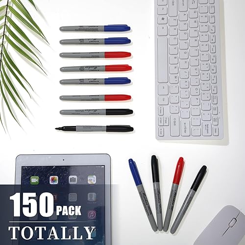 Miniatura 5 de Yahenda Paquete de 150 marcadores permanentes a granel, punta fina, impermeable, secado rápido, para el hogar, la escuela y los suministros de