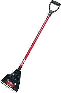 BULLY TOOLS Shingle Removal Tool - 10-Gauge ProShingle with Fiberglass D-Grip Handle, Notched Teeth, Roofing Shovel, Nail Puller, Ergonomic Design, Durable Steel Construction - 100% Made in The USA
