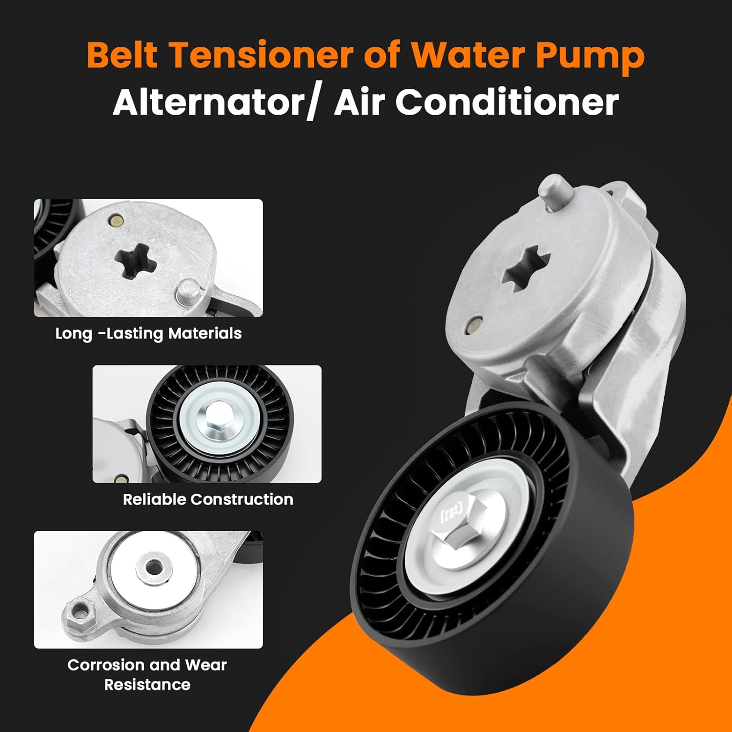 Drive Belt Tensioner Pulley Assembly Set Compatible with Toyota Camry 2.5L 2010-2011, Belt Tensioner Replaces 1662036030,16601-0V010, Serpentine Belt 4PK1240, 3PK1200
