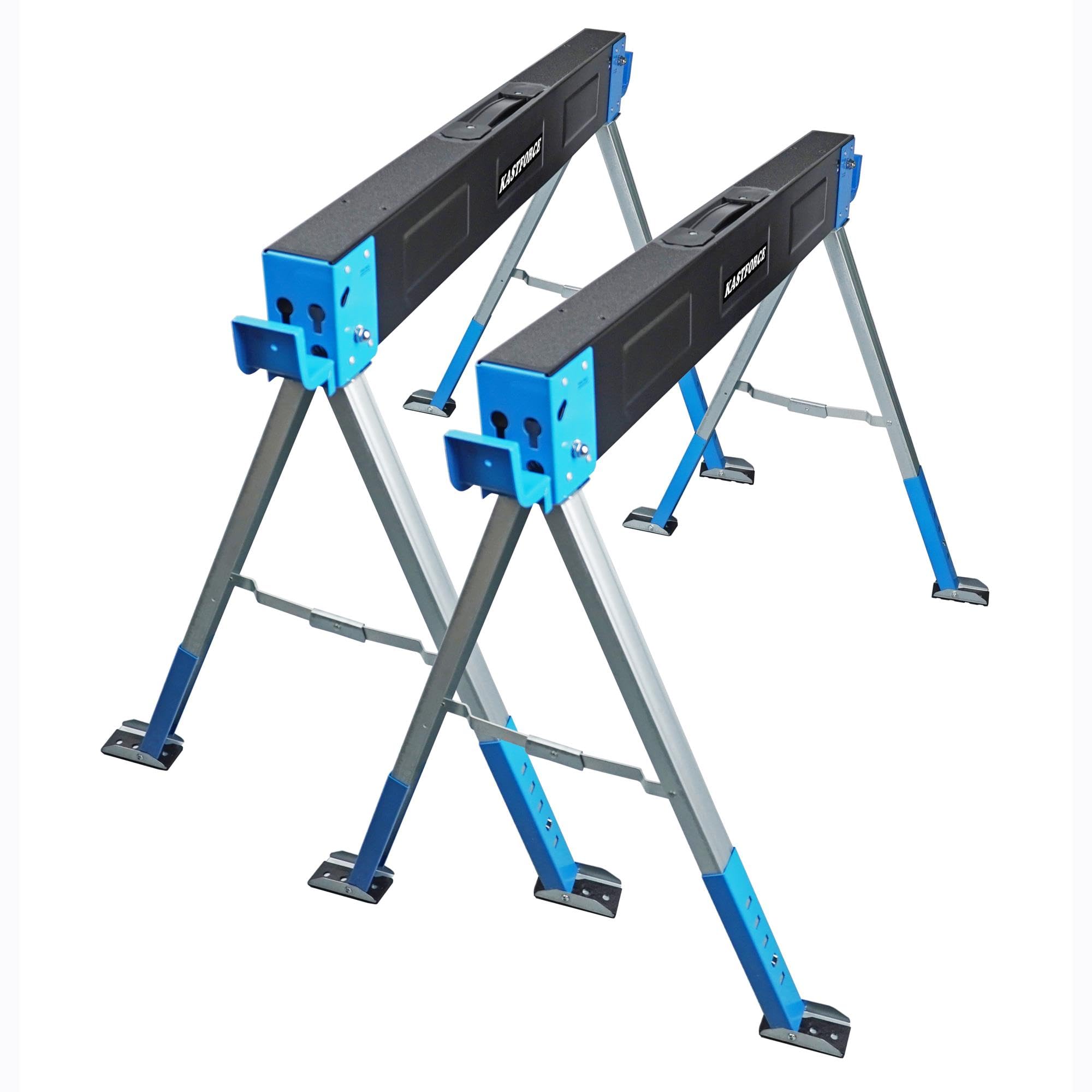 KF3018 - Cavalletto pieghevole per cavalletto, altezza regolabile, con gambe regolabili, confezione da 2
