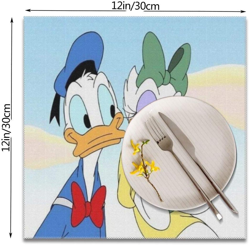 Amazon 壁紙ドナルドダックとデイジーダック ランチョンマット 食卓飾り 断熱 滑り止め おしゃれ かわいい 高級感 お手入れ簡単 コーヒーマット 家庭レストラン用 6枚セット プレースマット 30 30cm ランチョンマット オンライン通販