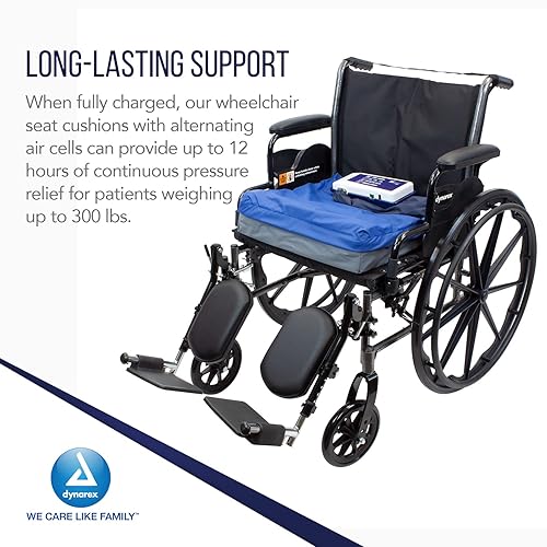 Miniatura 4 de Dynarex Cojín de aire de presión alterna – Cojines inflables para silla de ruedas – Cojines para dolor de presión para sentarse – Bolsa impermeable,