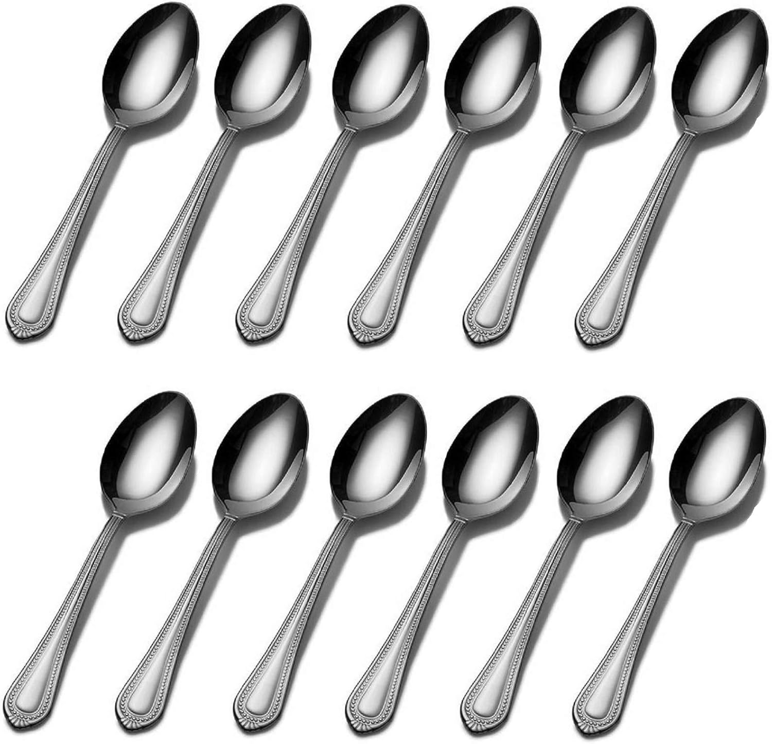 Mikasa Regent Bead 18/10 Stainless Steel Teaspoon (Set of Twelve)