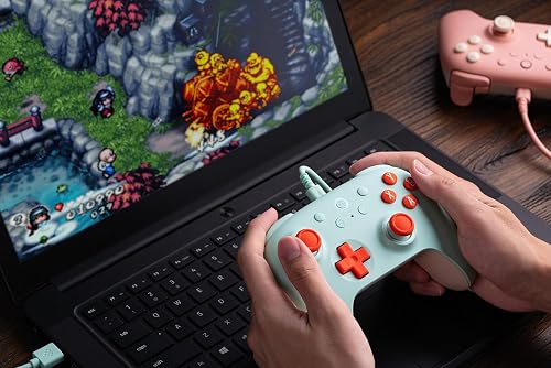 8Bitdo Ultimate 2C Wired Controller for Windows PC and Android, with 1000Hz Polling Rate, Hall Effect Joysticks and Hall Triggers, and Remappable L4/R4 Bumpers (Mint) - 2