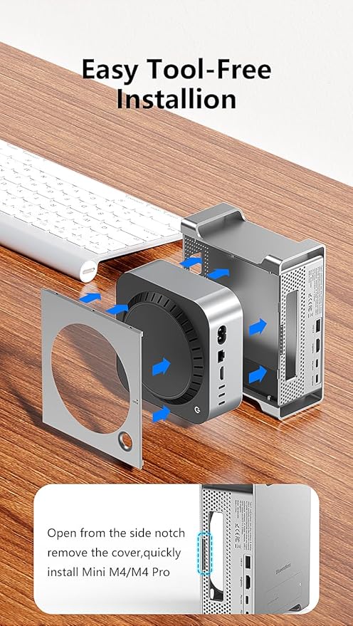 Hub USB C con Soporte Vertical para Mac mini M4/M4 Pro miniatura 2