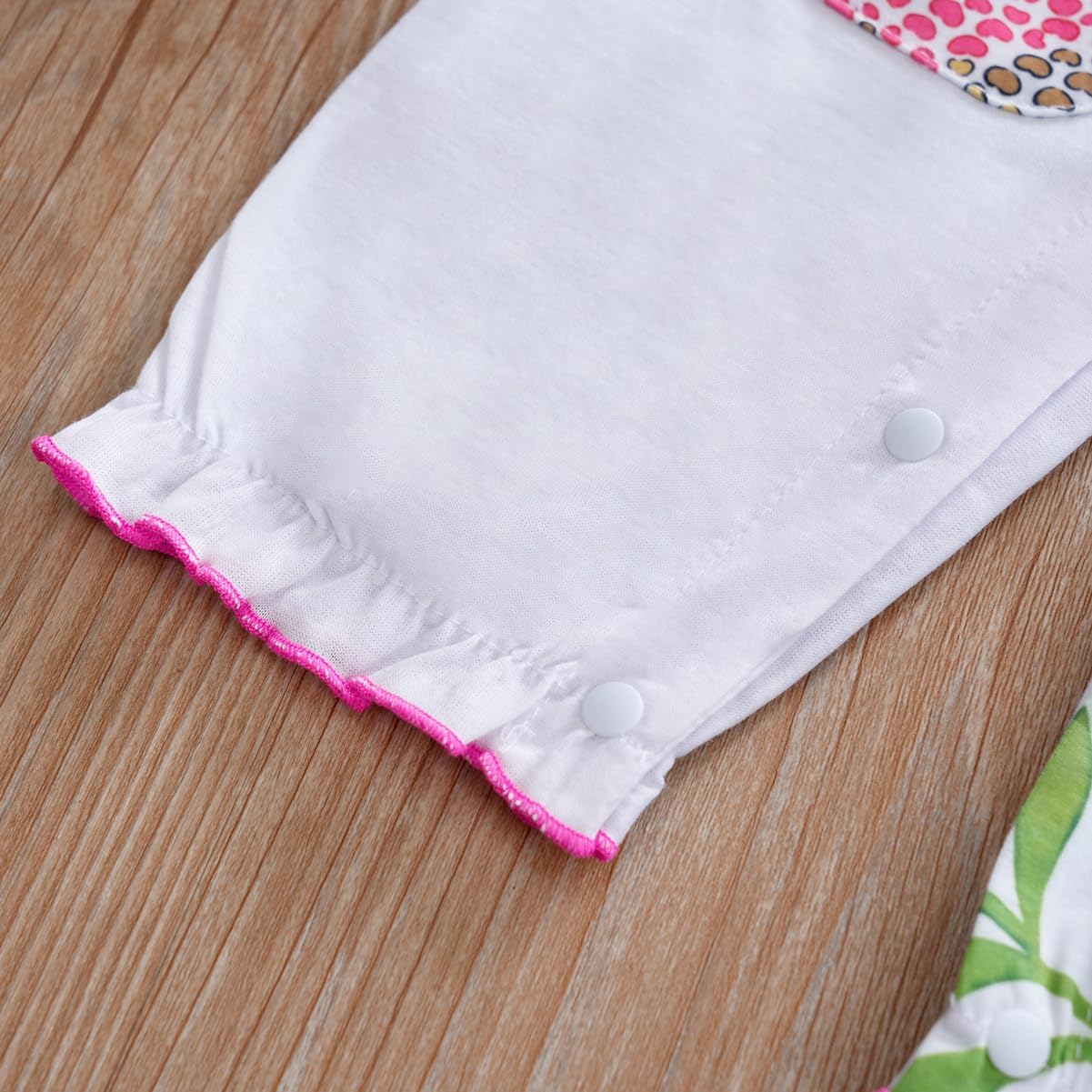 Cute Zebra Giraffe With Floral Print Long Sleeve Baby Girl Clothes White Jumpsuit For Baby One-Piece Romper - Image 7