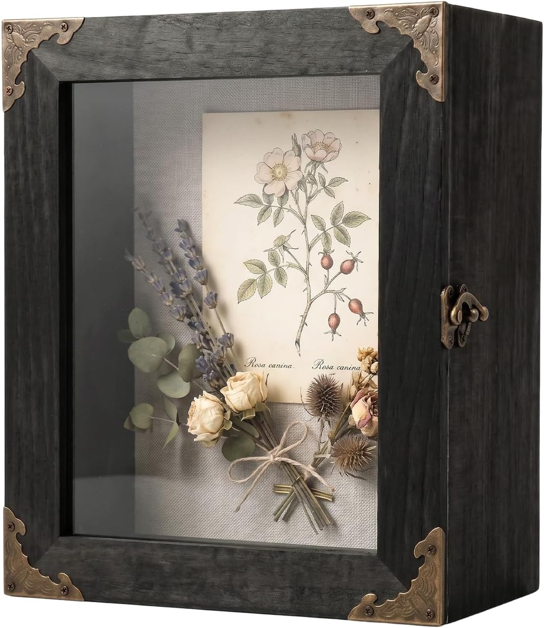 8x10 Deep Shadow Box Frame, 4.7" Depth Rustic Wood Memory Box, Home Decor | Deep 4.7" Display Case, Acrylic Door Keepsake Box, Collectible Showcase, Wedding Anniversary, Home Wall Decor