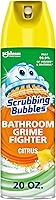 Scrubbing Bubbles Grime Fighter Foaming Aerosol Bathroom Cleaner, Citrus Scent 20oz - Kills 99.9% Germs & Soap Scum