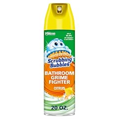Scrubbing Bubbles Bathroom and Shower Cleaner Aerosol Foaming Action Bathroom Grime Fighter Citrus Scent 20oz Pack of 1