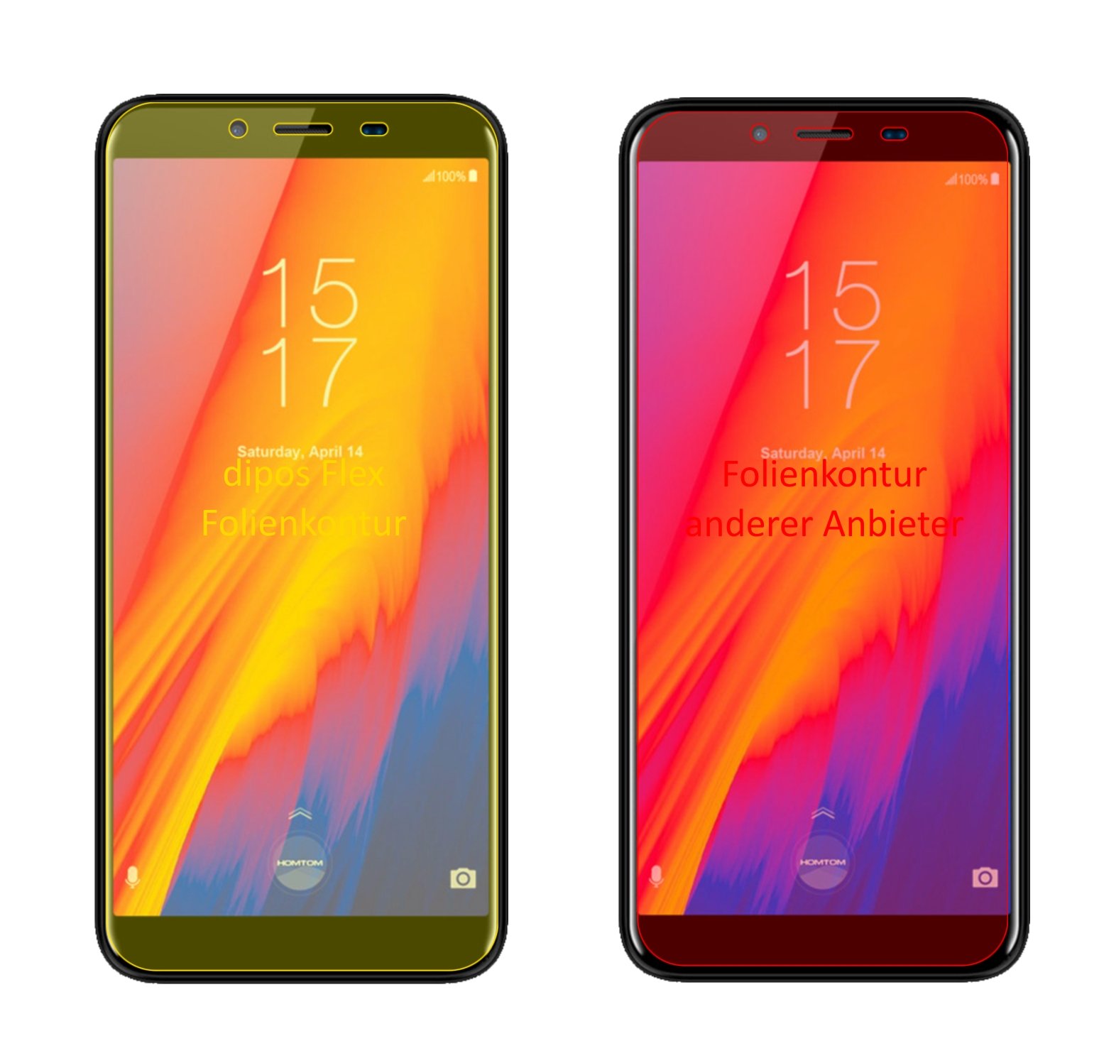 dipos I 3X Pellicola Protettiva Compatibile con VKWORLD S8 - Rivestimento del Display al 100% - Pellicola di Protezione