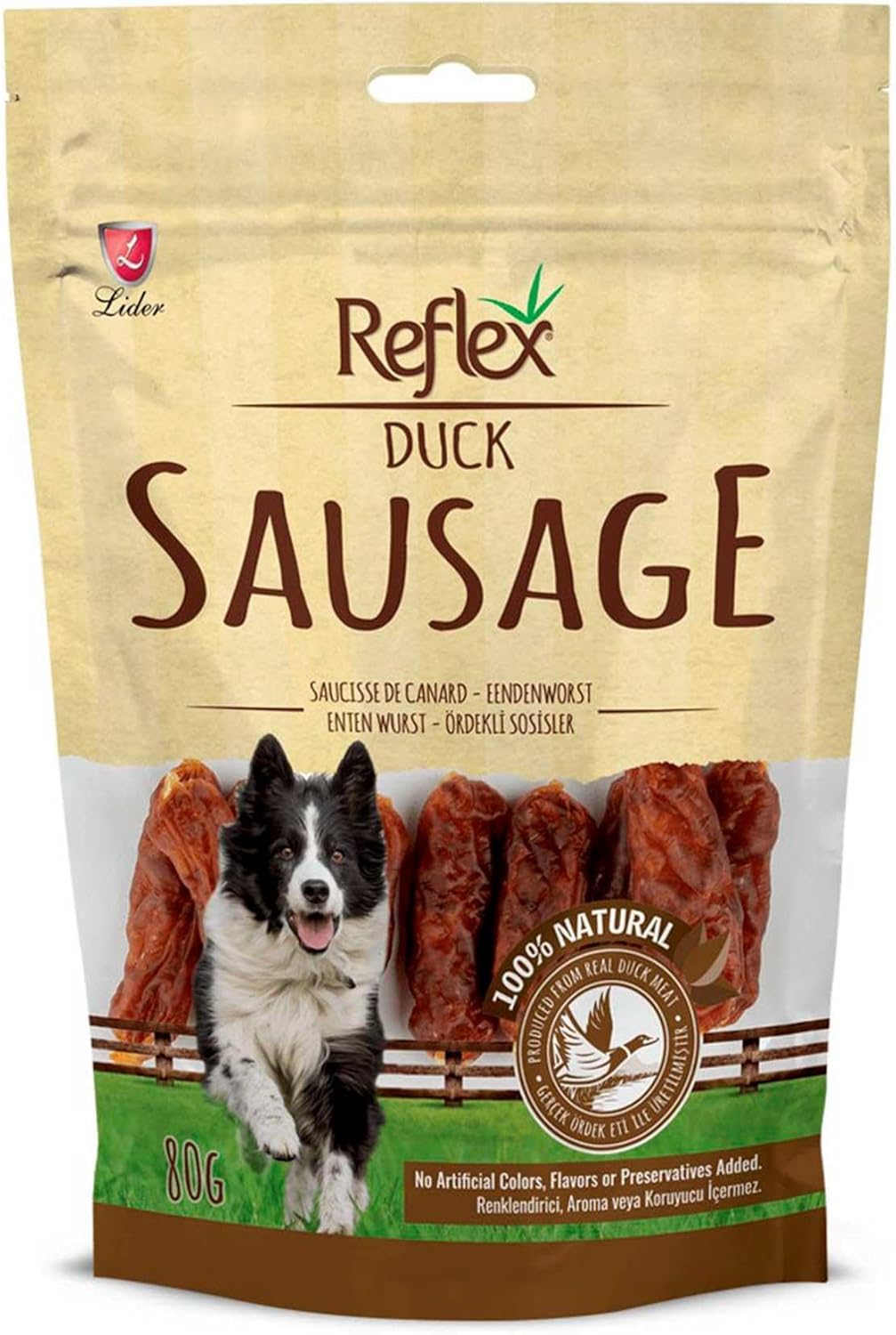 Reflex Kurutulmuş Duck Sausage Ördekli Sosis Köpek Ödülü 80 Gr