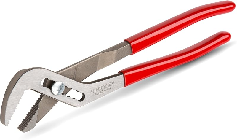 Alicates para juntas deslizantes de punta angular de 10 pulgadas TEKTON (mandíbula de 2 pulgadas) | PGA16010 | Hecho en EE.UU.