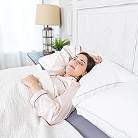 Vista 3 de Globon Almohada de Plumón de Lujo Tamaño Queen Estándar para Dormir, Colección de Hotel Almohada Esponjosa, Almohadas de Cama Suaves de Perfil Bajo