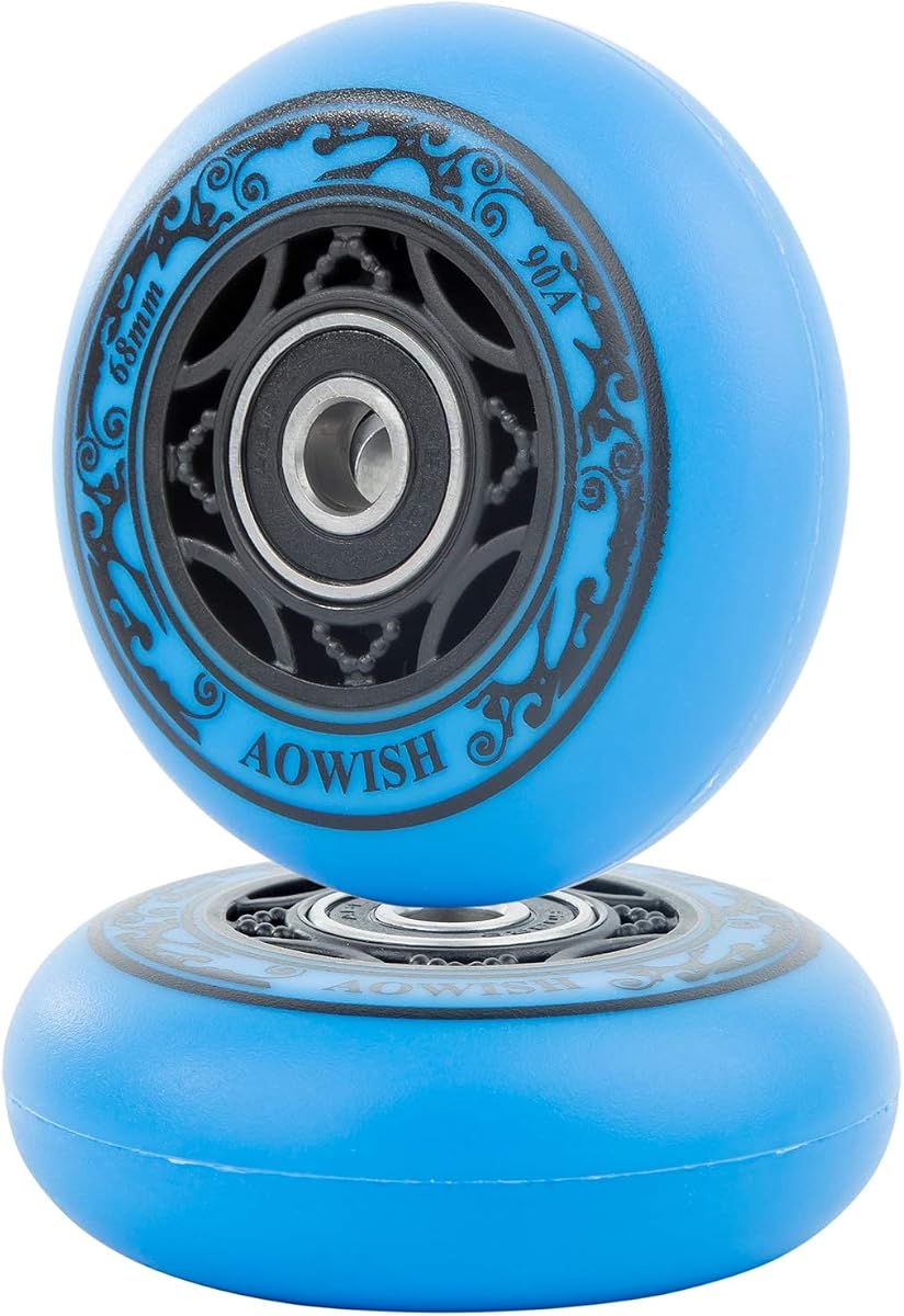Ruedas Ripster de 68 mm con rodamientos ABEC-9, 90A, juego de 2 | para Mini Ripstik, Ripstick Mini, tabla con ruedas de 2 ruedas, tabla con ruedas para tallar, tabla ondulada, equipaje con ruedas, patines en línea, etc.