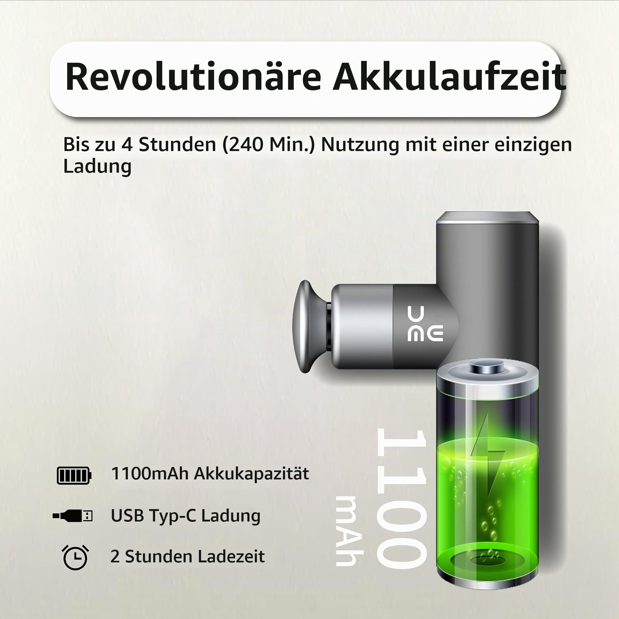 Breo S1mini Handheld Super mini Massagepistole Deep Muscle Tissue,0,195kg | 4 Intensitätsstufen,3 abnehmbare Massageköpfe,3200 U/Min leise Kraftvoll, Leise,Kompakt,Für Sport, Büro und Reisen,Schwarz