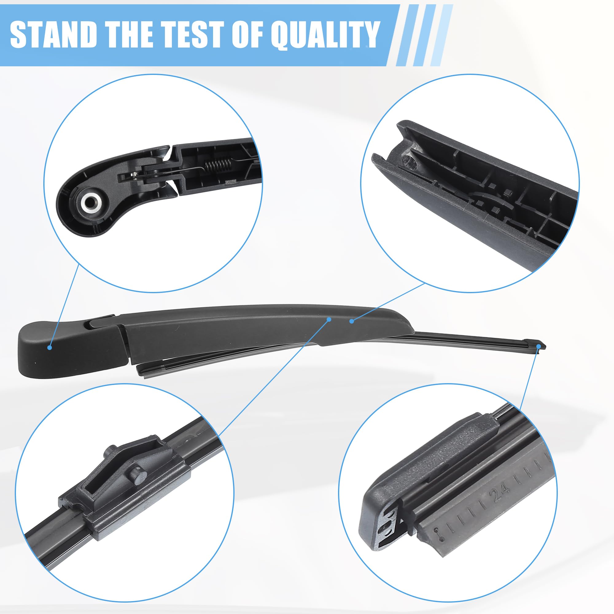 ACROPIX Rear Windshield Wiper Blade Arm Replacement Set OEM Quality Fit for BMW X1 F48 2015-2022 for BMW X2 F39 2018-2023 - Pack de 2