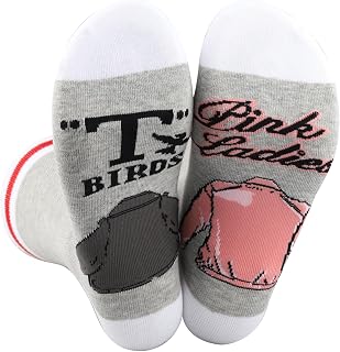 BWWKTOP Musical Socks T Bird Pink Ladies Musical Gifts Theatre Musical Merchandise T Bird Theatre Socks