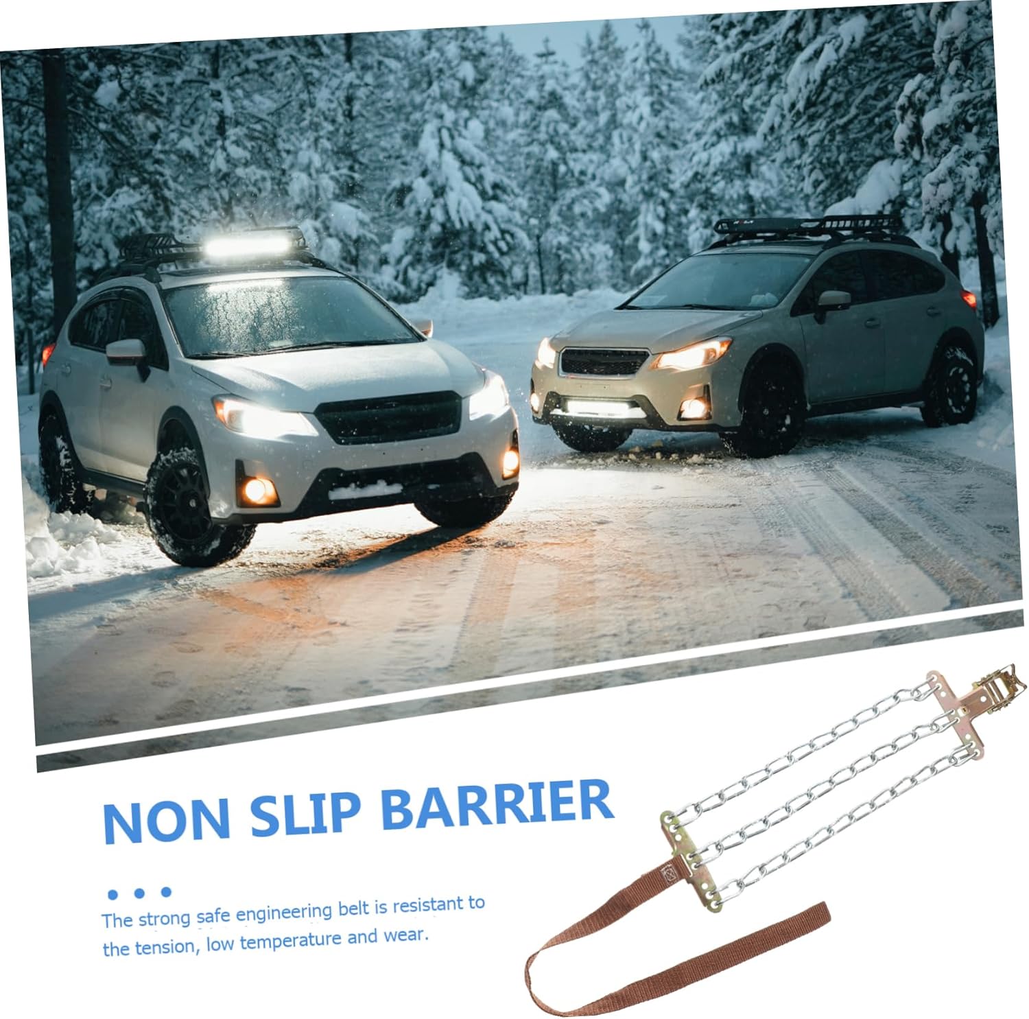 8pcs Tire Anti-skid Chain for Cars and Suvs Durable Snow and Mud Traction Device Random Color Easy Installation
