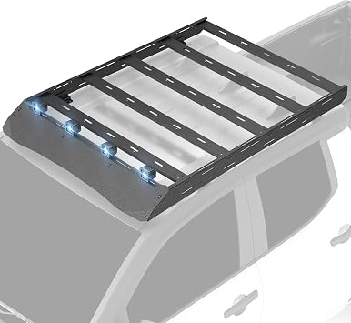 YZONA Roof Rack Cargo Basket Compatible with 2024-2025 Tacoma Crew Cab/Double Cab 4th Gen, Off-Road Truck Cargo Carrier Rooftop Luggage Storage Holder