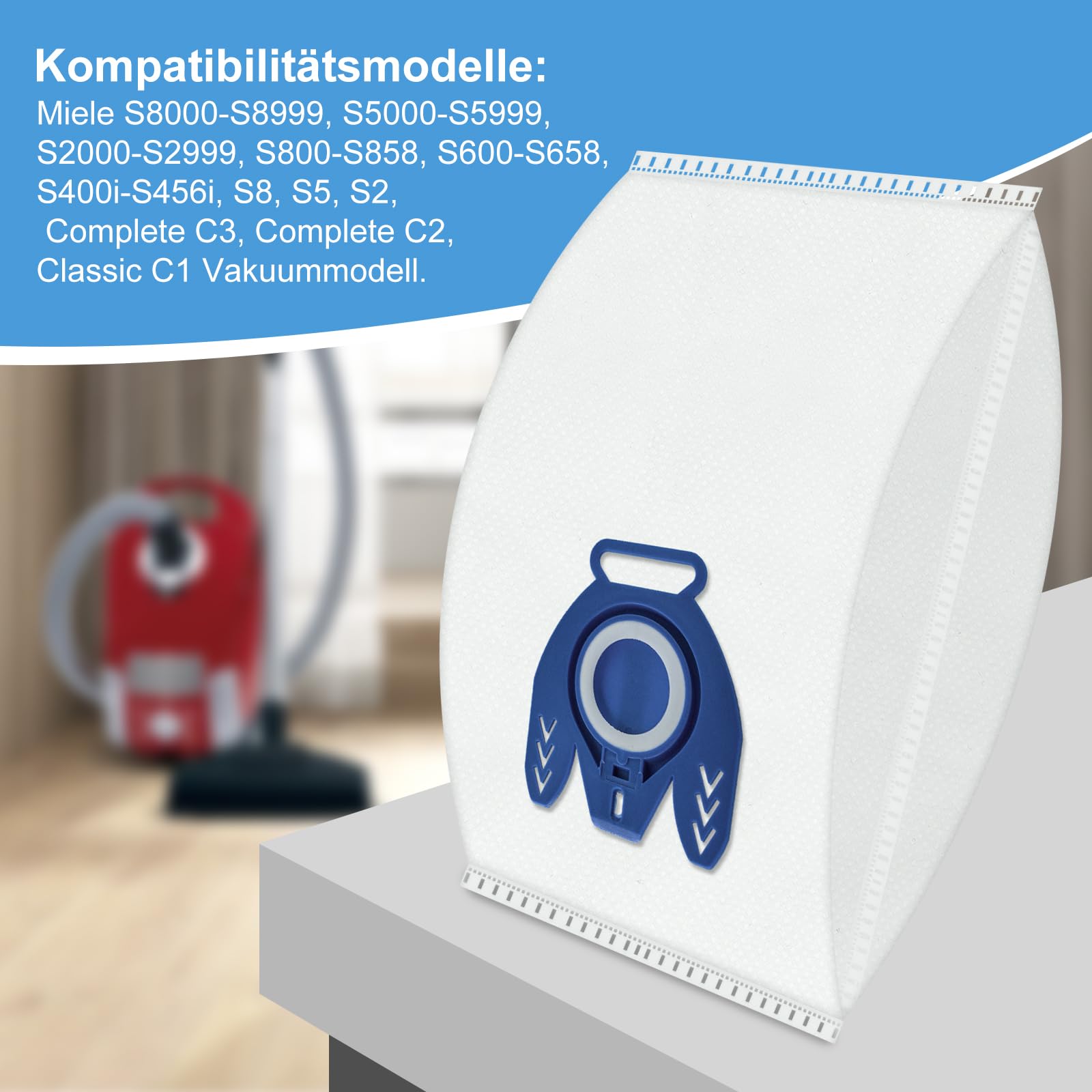 Filtri Aspirazione Miele Sacchetti Aspirapolvere Miele GN - 18 Pezzi, Con Filtri E Spazzola Sacchetti Compatibili Miele Hyclean 3D GN - Foto 11